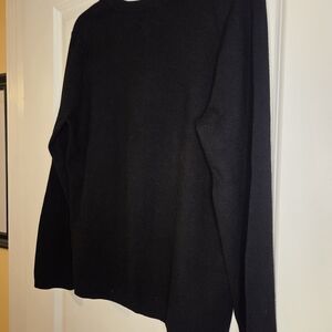 Chico's Womens Classic Black Crewneck Sweater Sz 3 Preloved